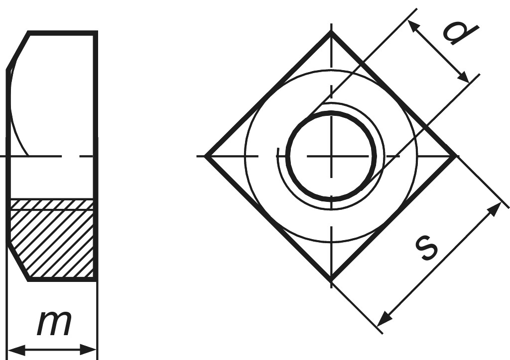 DIN 557  M  5  quality 5 zinc-plated DIN 557  M  5  quality 5 zinc-plated